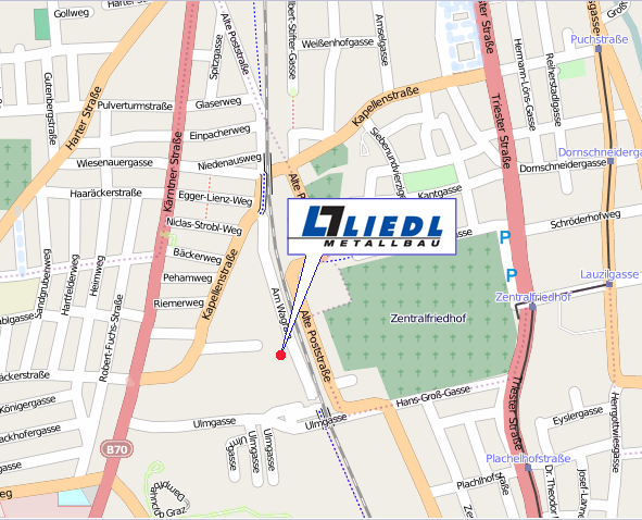 Lageplan Metallbau Liedl, Detailansicht